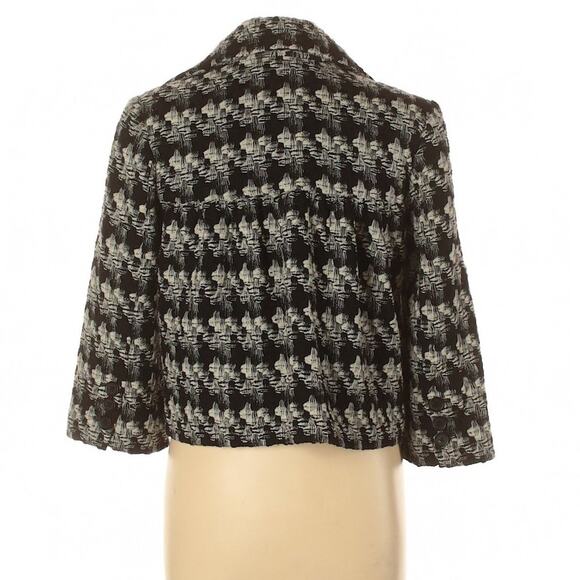 Robert Rodriguez Black and Ivory Wool Blend Short Jacket Size 10 - Picture 2 of 15